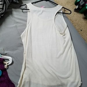 Cream colored elephant tanktop